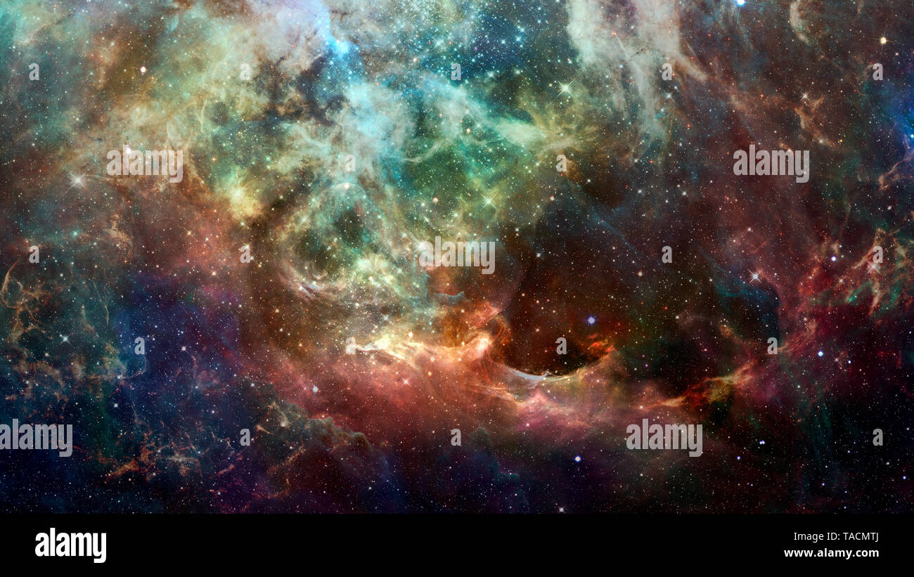 Abstrakte farbenfrohe Universum. Nebel Nacht Sternenhimmel in Regenbogenfarben. Multicolor Weltraum. Elemente dieses Bild von der NASA eingerichtet. Stockfoto