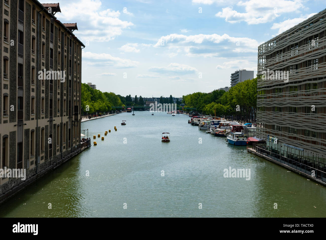 Bassin de la Villette, Paris, Frankreich Stockfoto