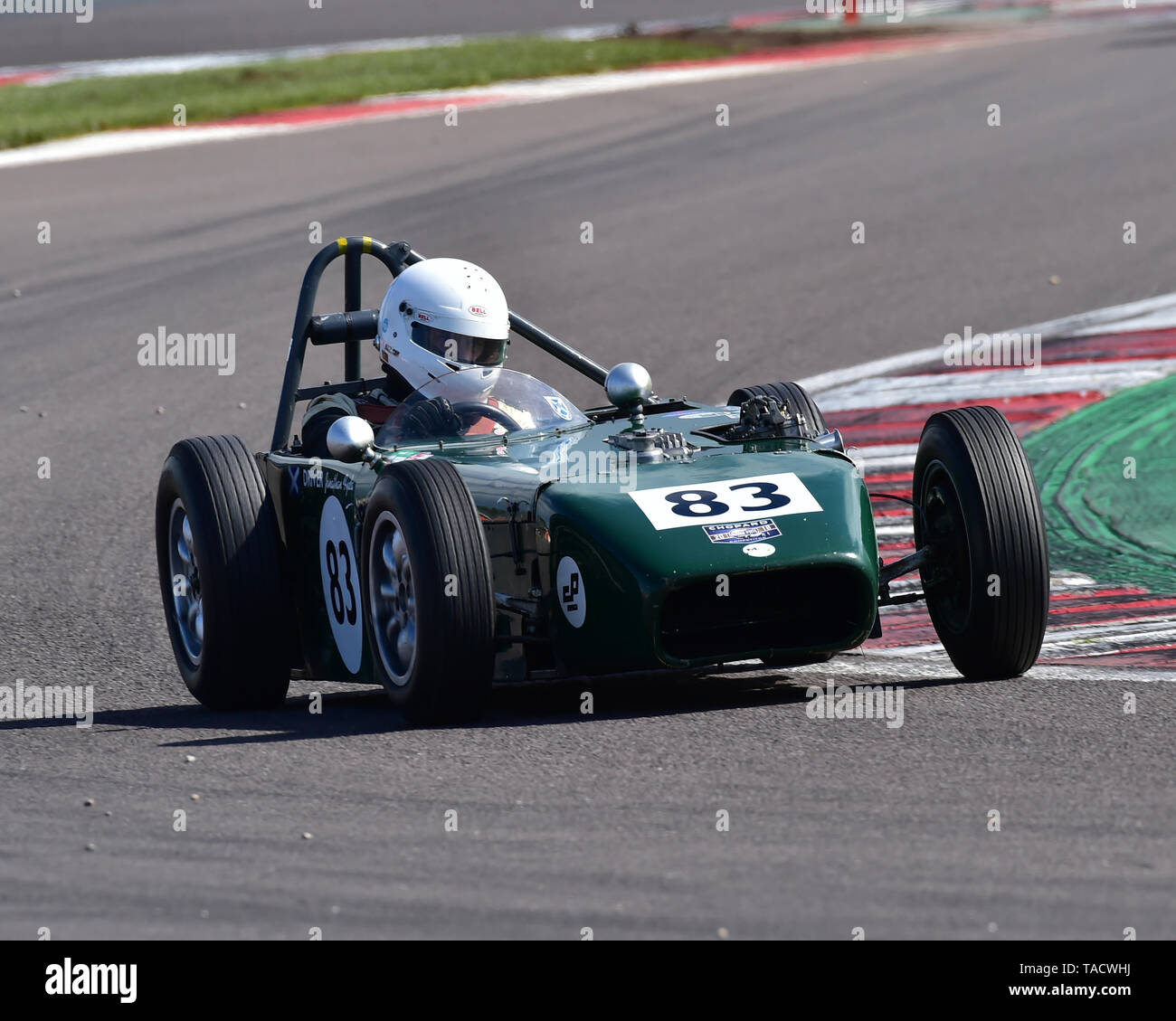 Jonathan Fyda, U2 Mk3, FJHRA, HSCC, FJ Meisterschaft hintere Heckmotor Raster, Formel Junior Historic Racing Association, historische Sportwagen Club, HSCC, Don Stockfoto