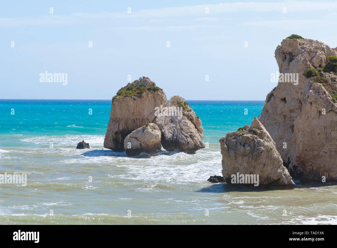 Felsen der Aphrodite, Paphos, Zypern, Europa Stockfoto
