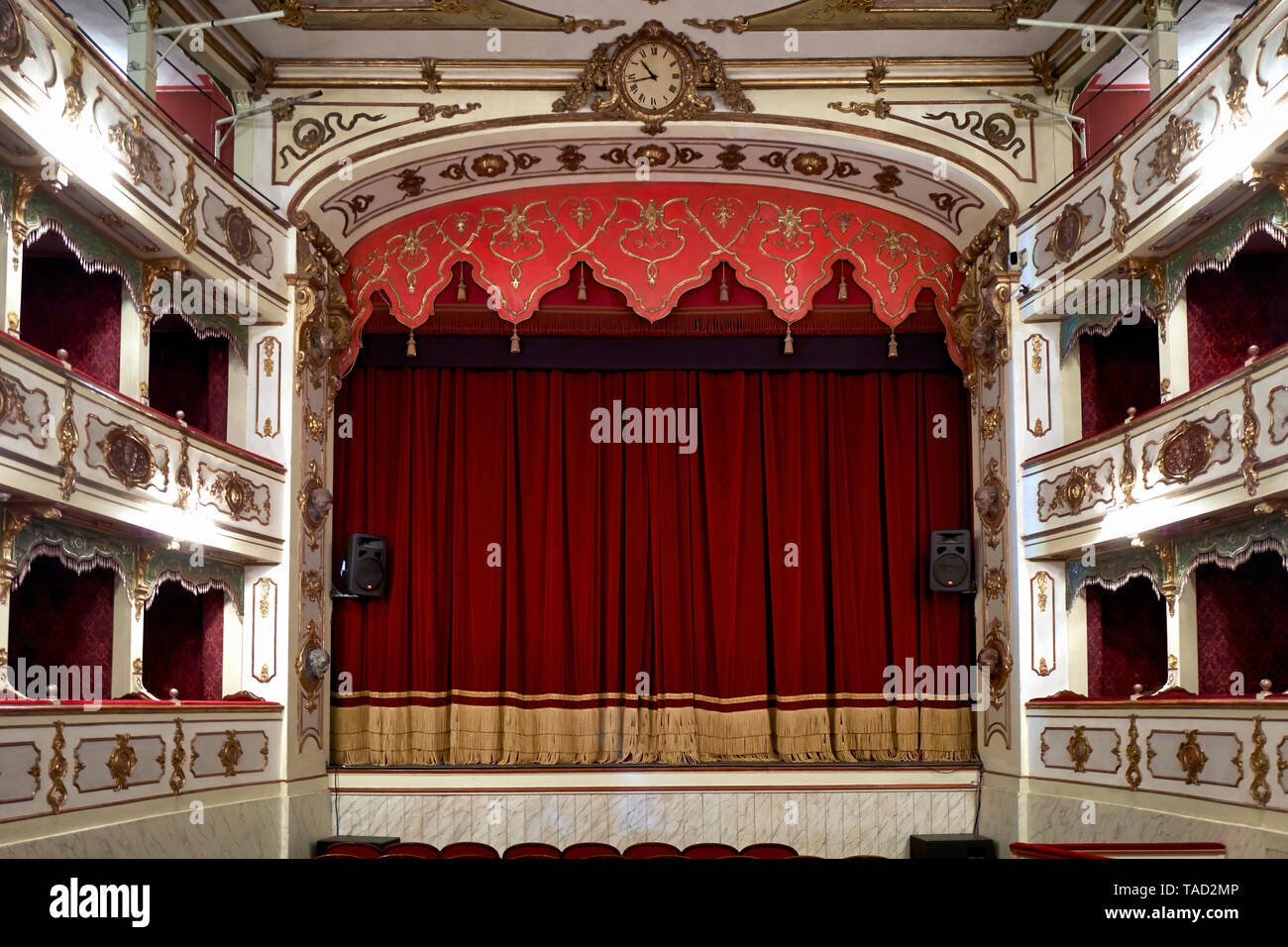 Modena Parma Italien. Das Teatro Giuseppe Verdi in Rocca Pallavicino Stockfoto