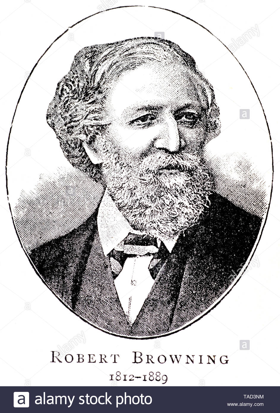Robert Browning Porträt, 1812 - 1889, war ein englischer Dichter und Dramatiker Stockfoto