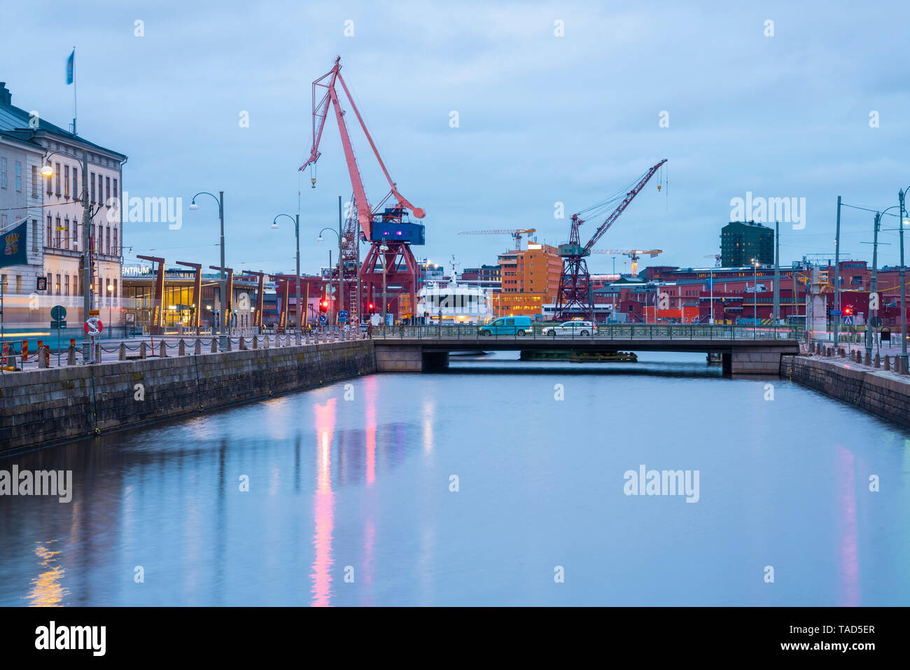 Schweden, Göteborg, Stadtzentrum mit historischen Hafen Stockfoto