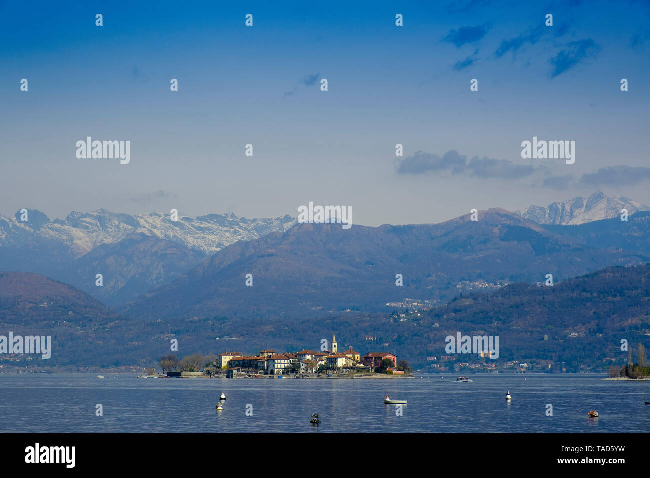 Italien, Piemont, Lago Maggiore, Stresa, Isola dei Pescatori Stockfoto