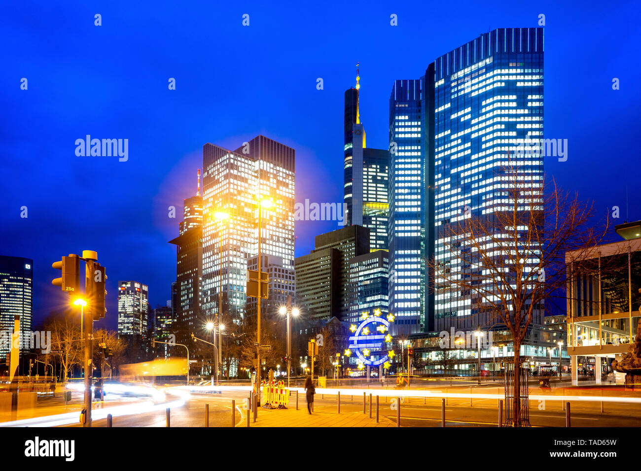 Deutschland, Frankfurt, Willy Brandt Platz Stockfoto