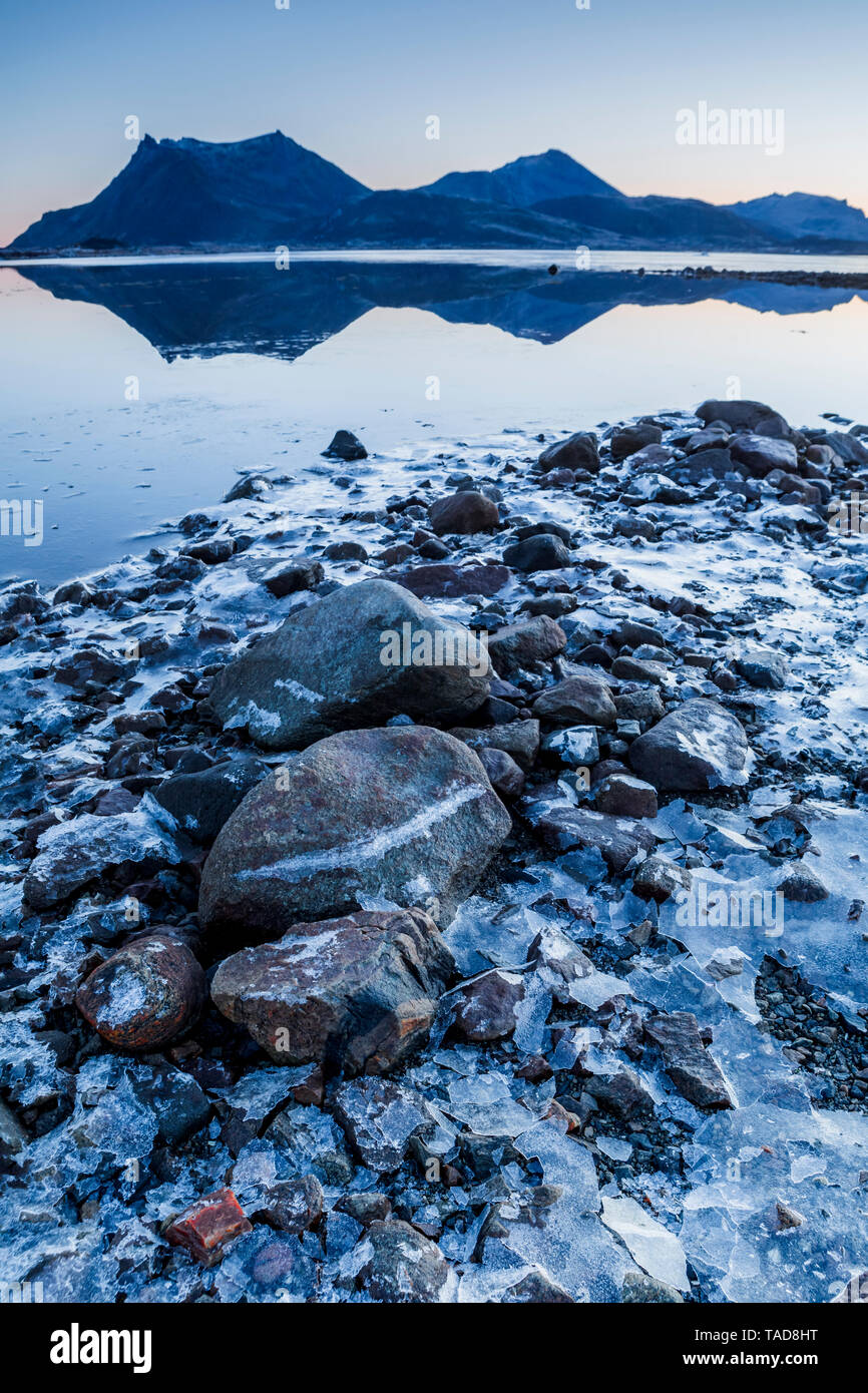 Norwegen, Lofoten, am Wasser Stockfoto