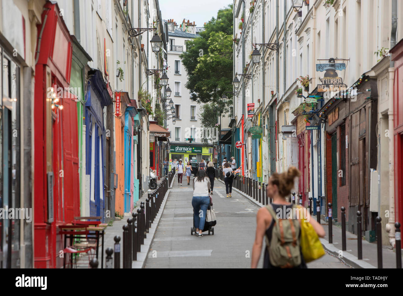 Paris (Frankreich), 10. Arrondissement (Bezirk): Òrue Saint-Marthe Ó Straße Stockfoto