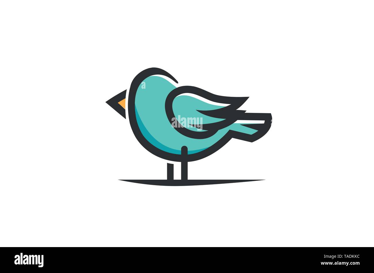 Abbildung Des Symbols „Creative Blue Bird Logo Vector Design“ Stock Vektor