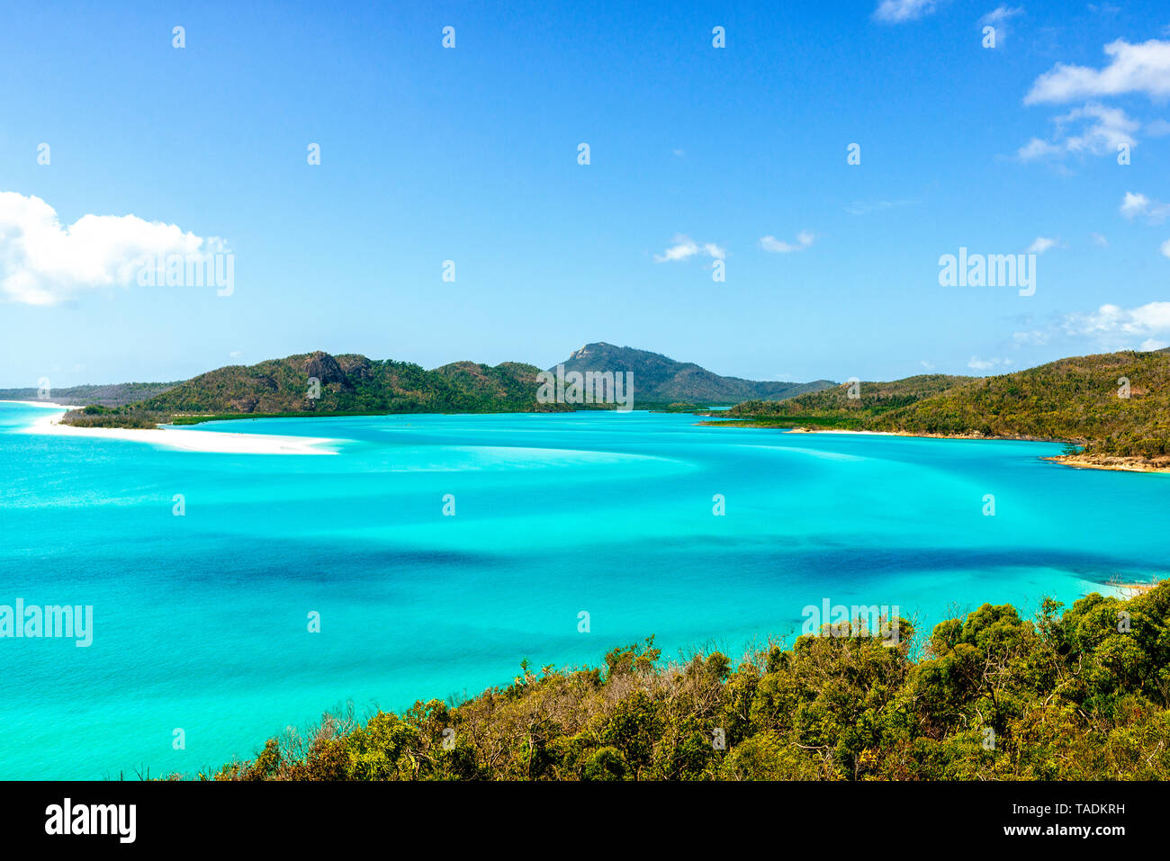 Australien, Queensland Whitsunday Island, Landschaft von Whitehaven Beach Stockfoto