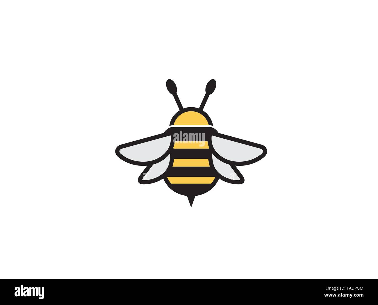 Abbildung Des Symbols „Creative Cute Cute Bumblebee Insect Logo Vector Design“ Stock Vektor
