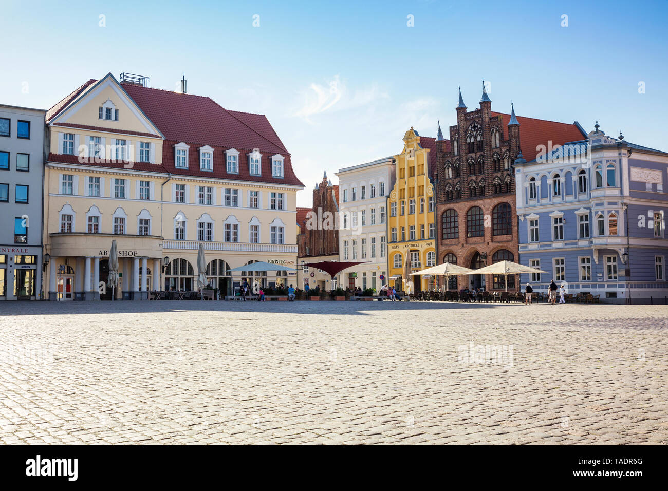 Deutschland, Mecklenburg-Vorpommern, Stralsund, Altstadt, alter Marktplatz Stockfoto