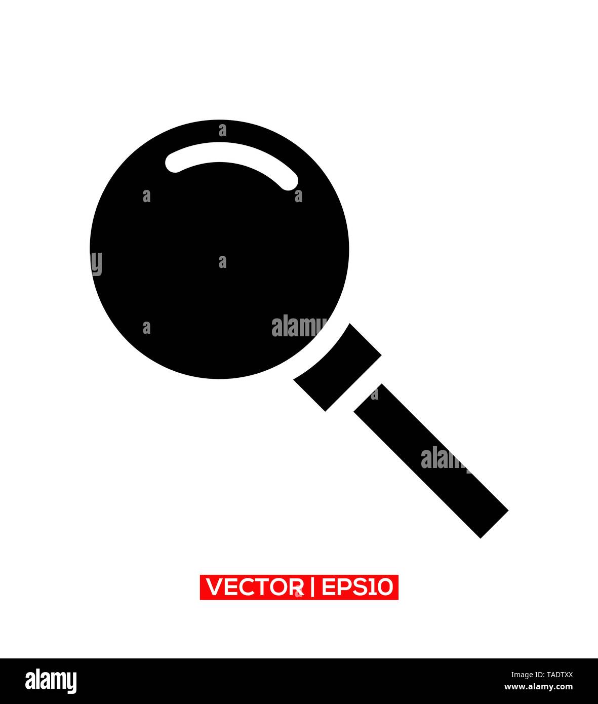 Lupe, suche Vektor icon Logo oder Bild Stockfoto