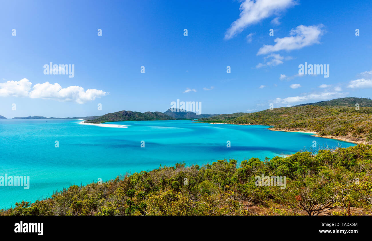 Australien, Queensland Whitsunday Island, Landschaft von Whitehaven Beach Stockfoto