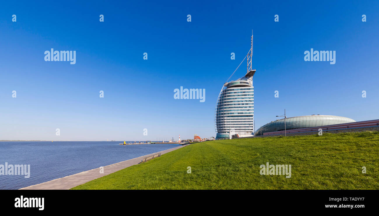 Deutschland, Bremen, Bremerhaven, Weser, Havenwelten, Atlantic Hotel Sail City Klimahaus Stockfoto