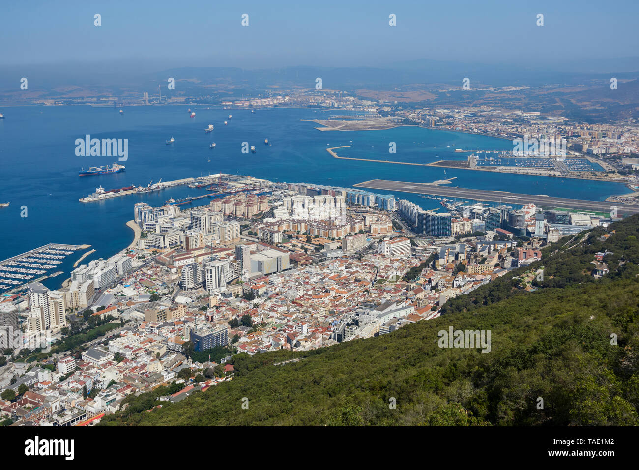 Gibraltar, Vereinigtes Königreich. Iberische Halbinsel Stockfoto