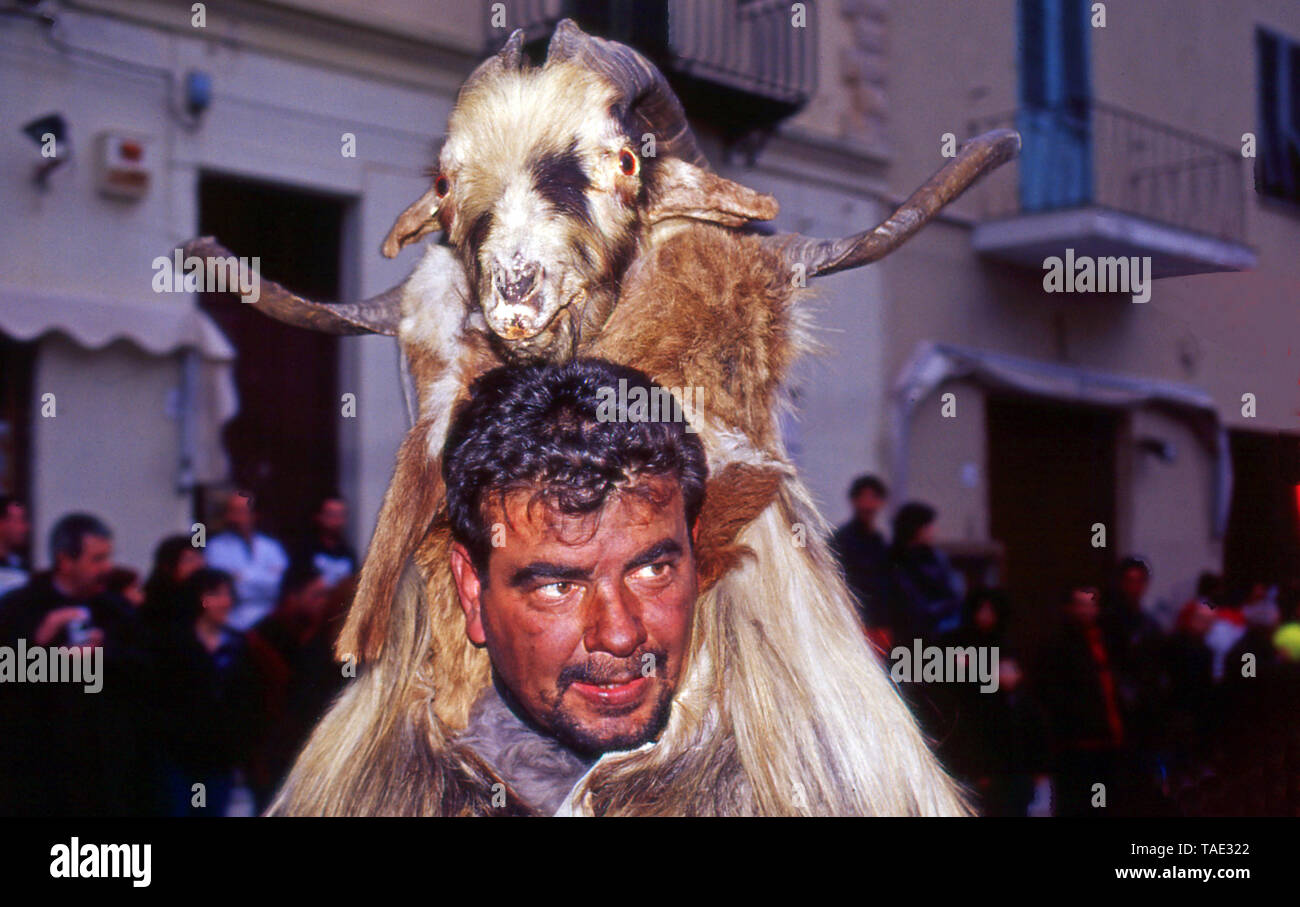 Der sardischen Karneval Maske (von Fujichrome Astia gescannt) Stockfoto