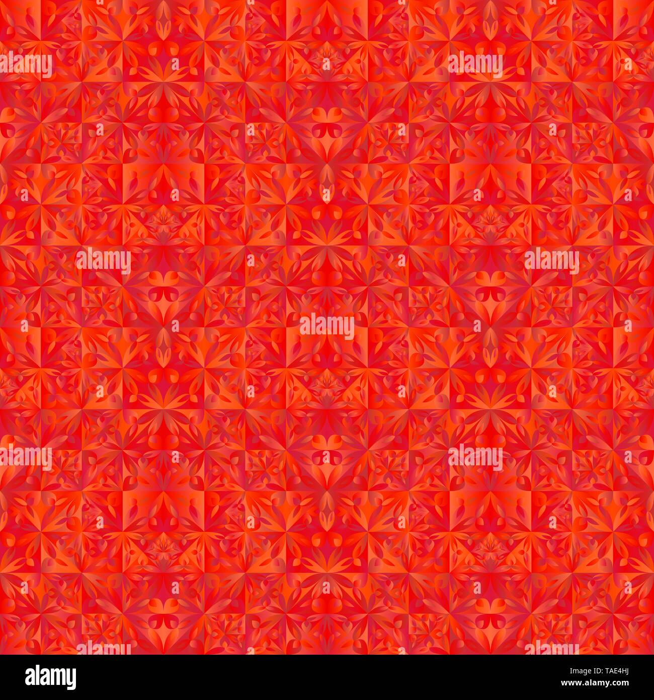 Geometrische vieleckige Rot dreieckige Blume Muster Hintergrund Stock Vektor