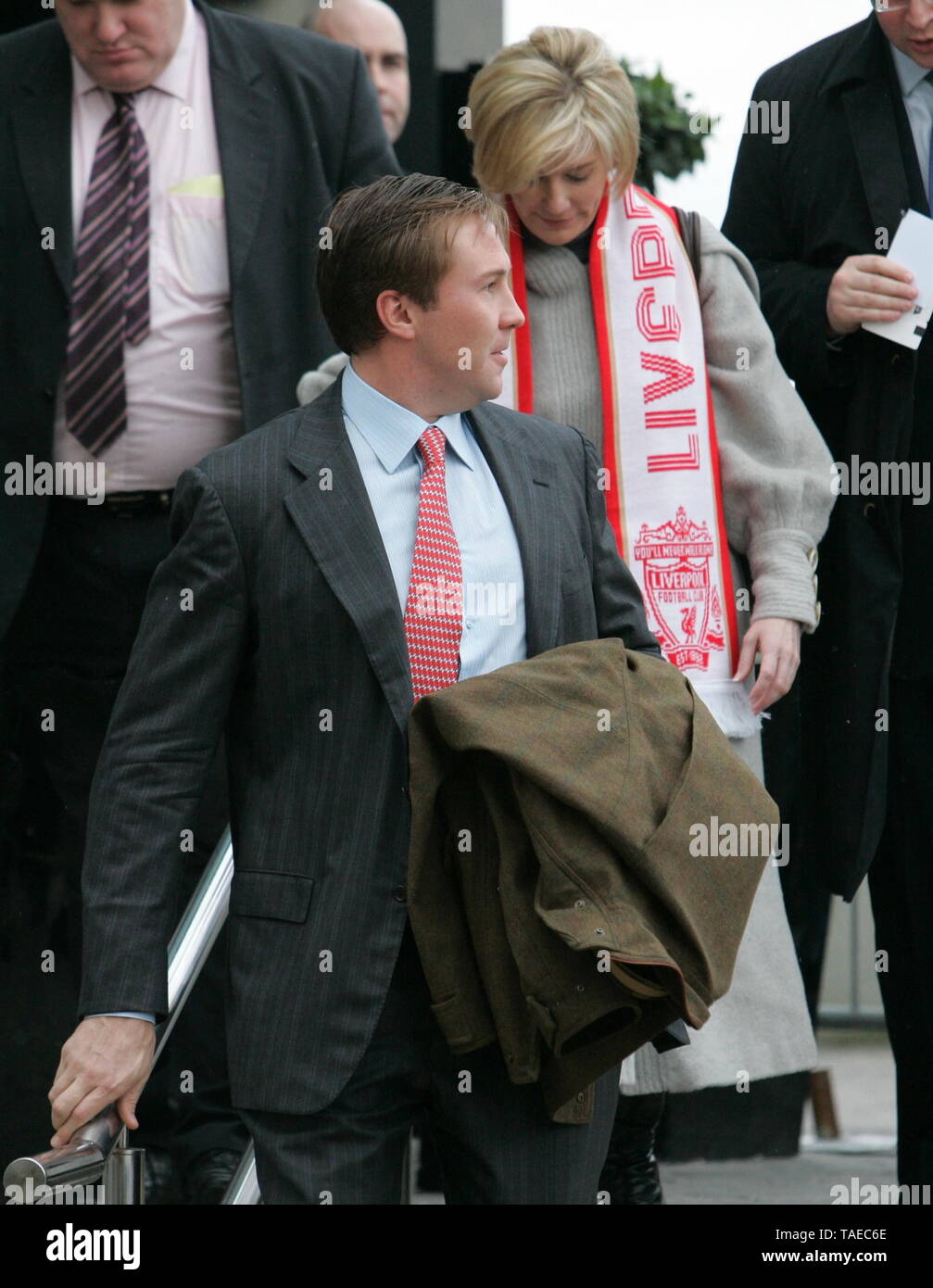 Liverpool, Großbritannien, Ex-Liverpool Inhaber Tom Hicks und seine Söhne besuchen Melwood credit Ian Fairbrother/Alamy Stockfotos Stockfoto