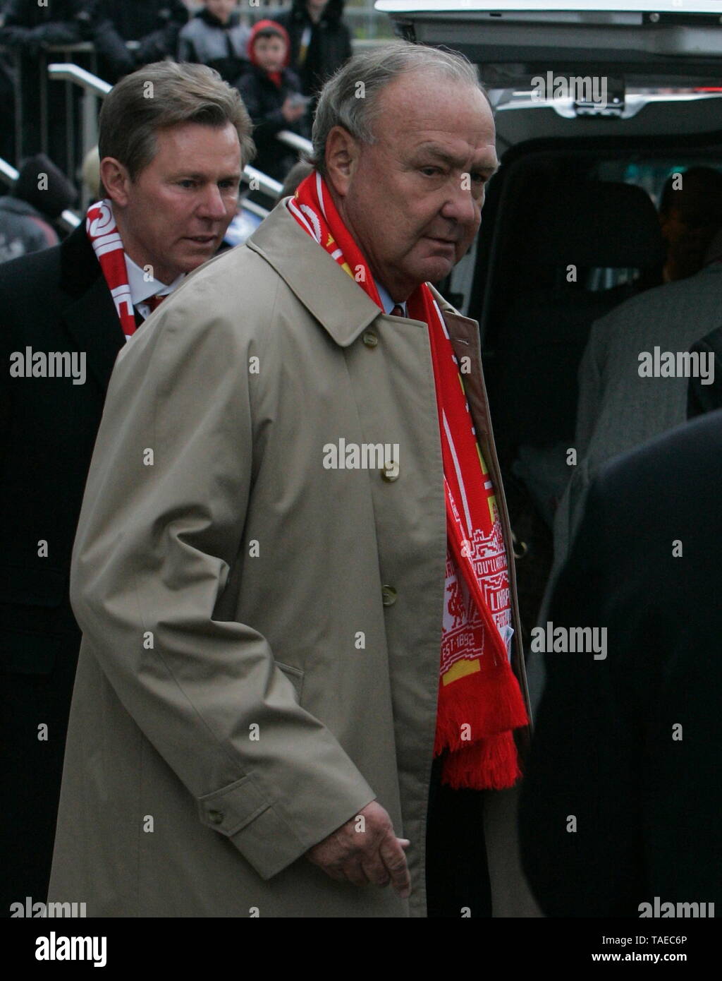 Liverpool, Großbritannien, Ex-Liverpool Inhaber Tom Hicks und seine Söhne besuchen Melwood credit Ian Fairbrother/Alamy Stockfotos Stockfoto