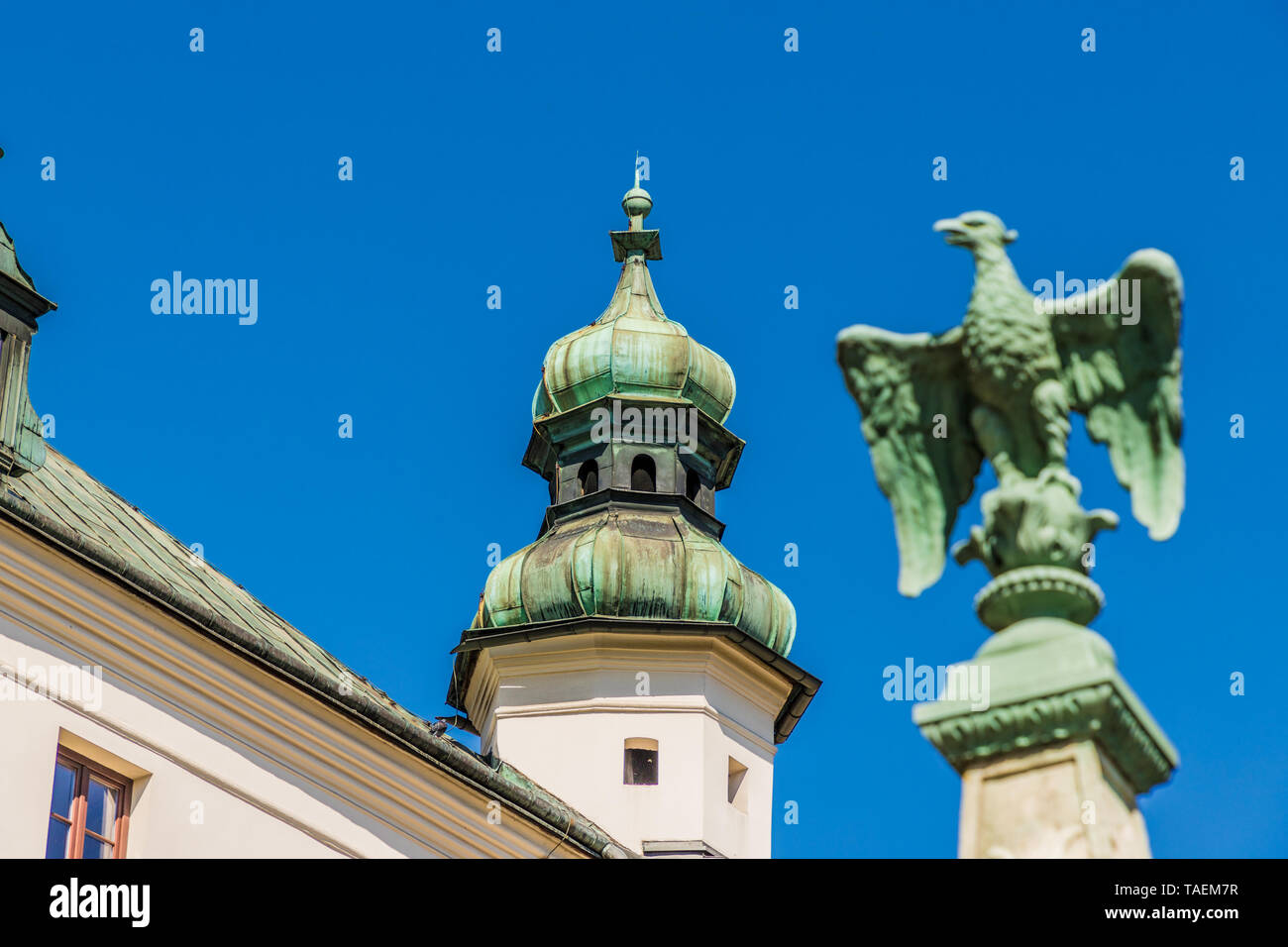 Ein Blick auf die Skalka und der Paulinischen Klosters Krakau Stockfoto