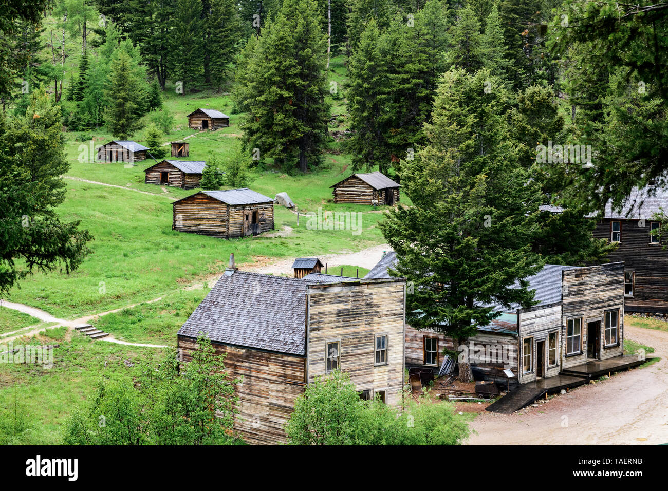 Granat Geisterstadt in Missoula, Montana, USA. Stockfoto