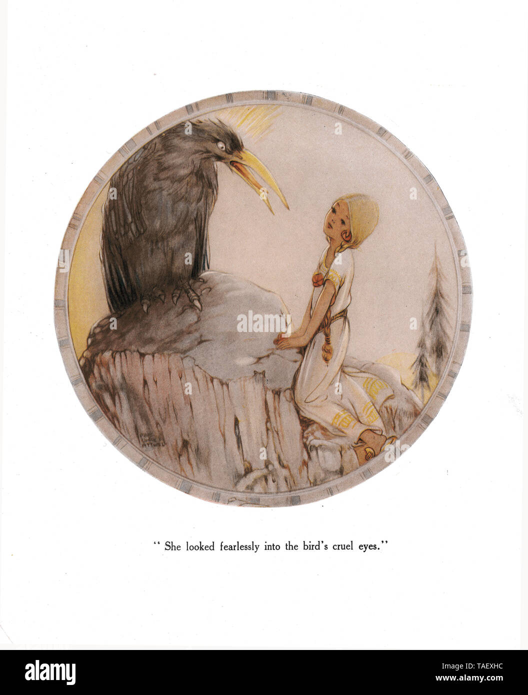 Die Lucie Attwell Jährliche - 1922. Abbildung: Aus der Geschichte "Die Prinzessin und der Vogel der Kranken - Omen' in der ersten jemals Lucie Attwell Jahresbericht 1922 Stockfoto