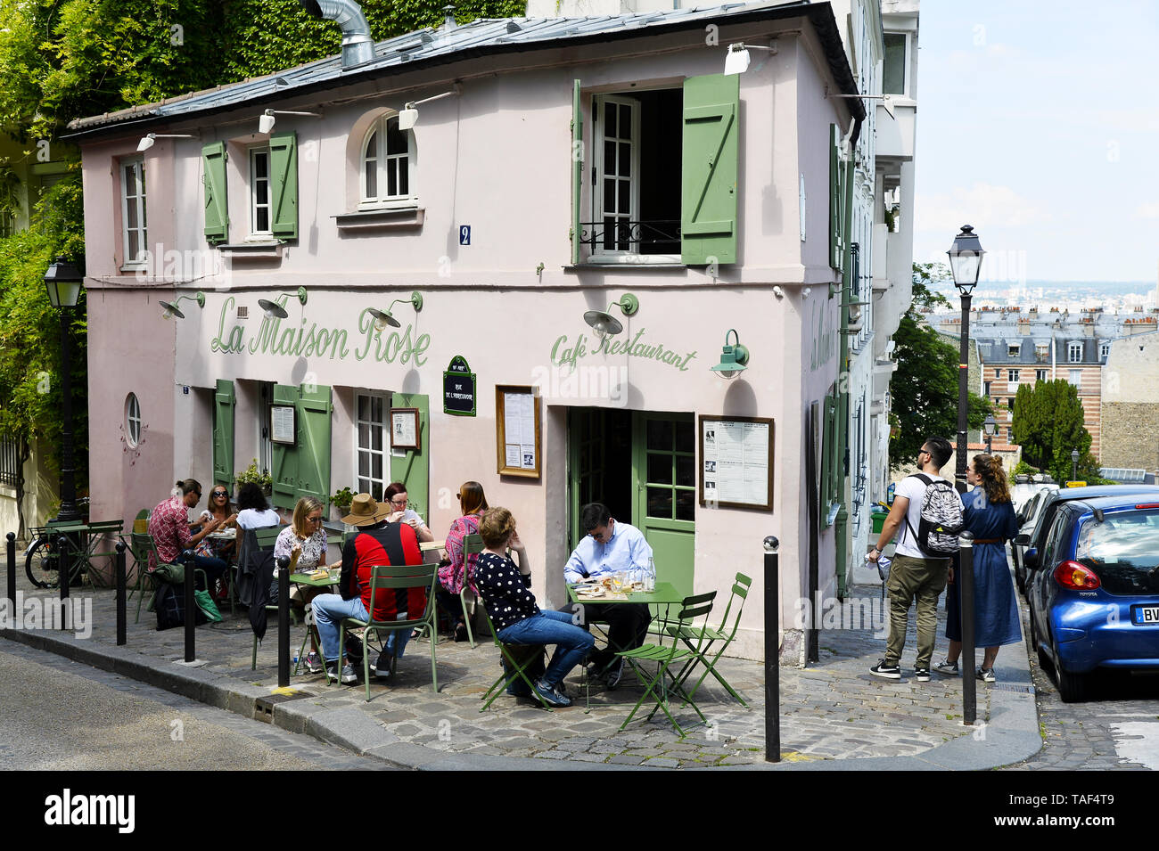 La Maison Rose - Montmartre - Paris - Frankreich Stockfoto