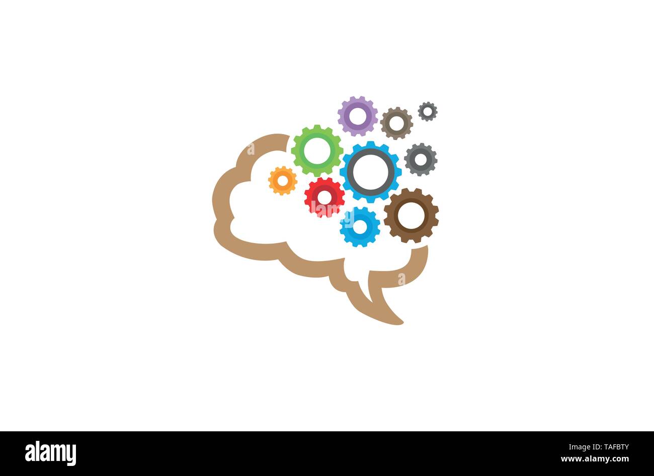Creative Brain Gear Mind Symbol Logo Vector Design Symbol Illustration Stock Vektor