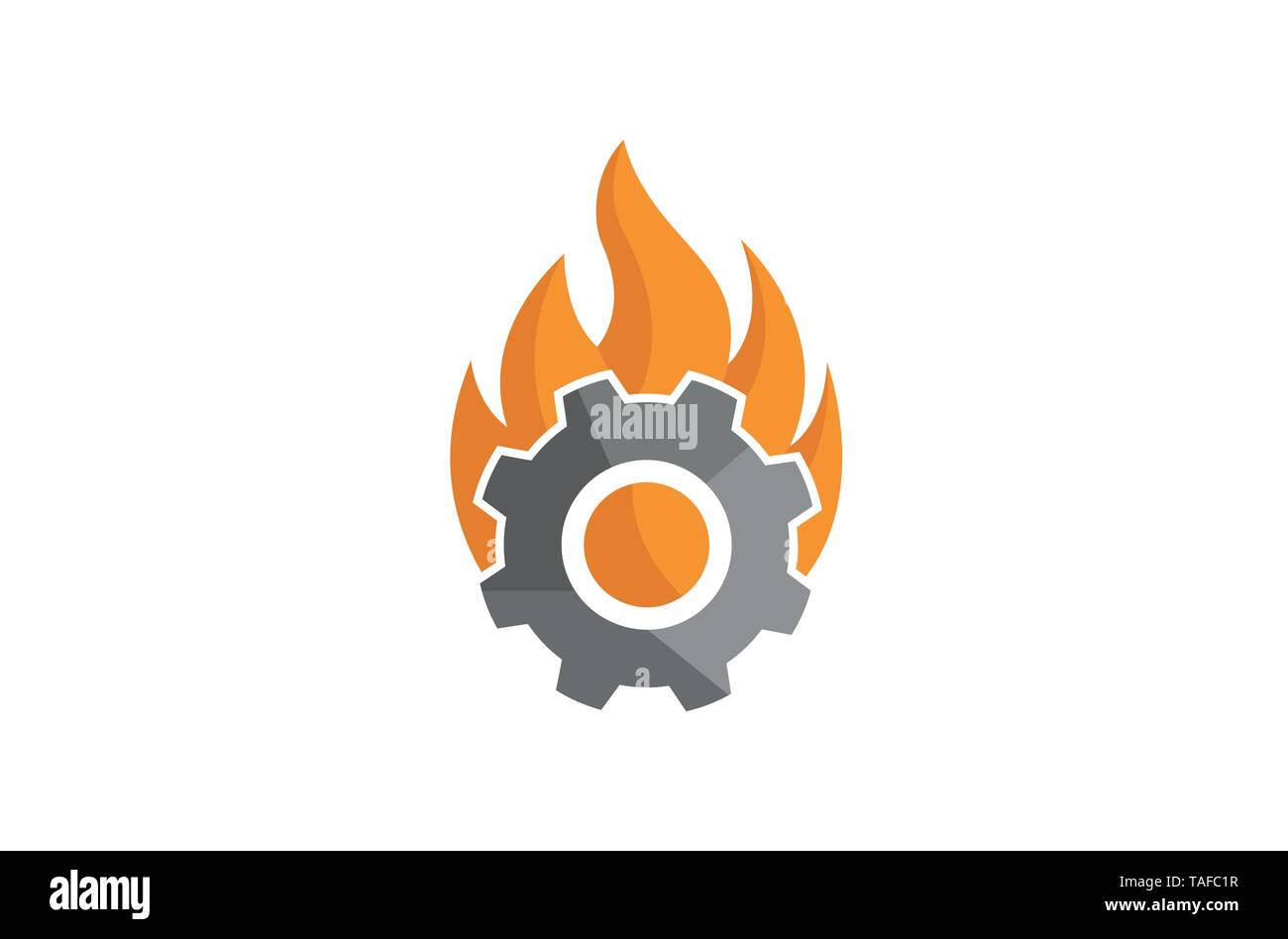 Kreative Hot Gang Fire Logo Vektor Design Illustration Stock Vektor