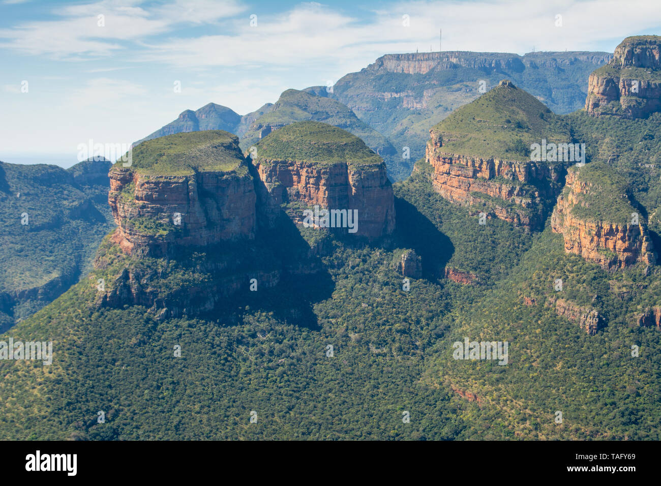Drei Rondavels am Blyde River Canyon, Südafrika Stockfoto