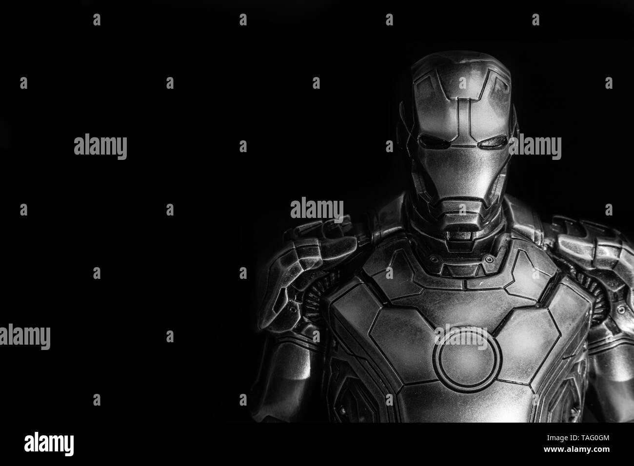 Singapur - März 25,2017: Iron Man Büste closeup Stockfoto