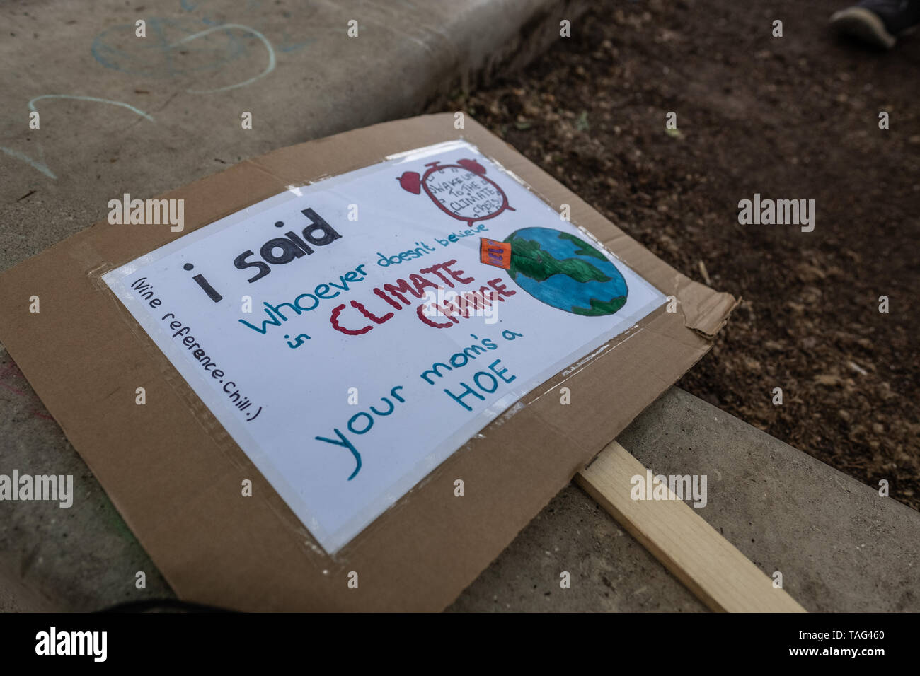 London - Mai 2019: Aussterben rebellion Protest auf den Parliament Square Stockfoto