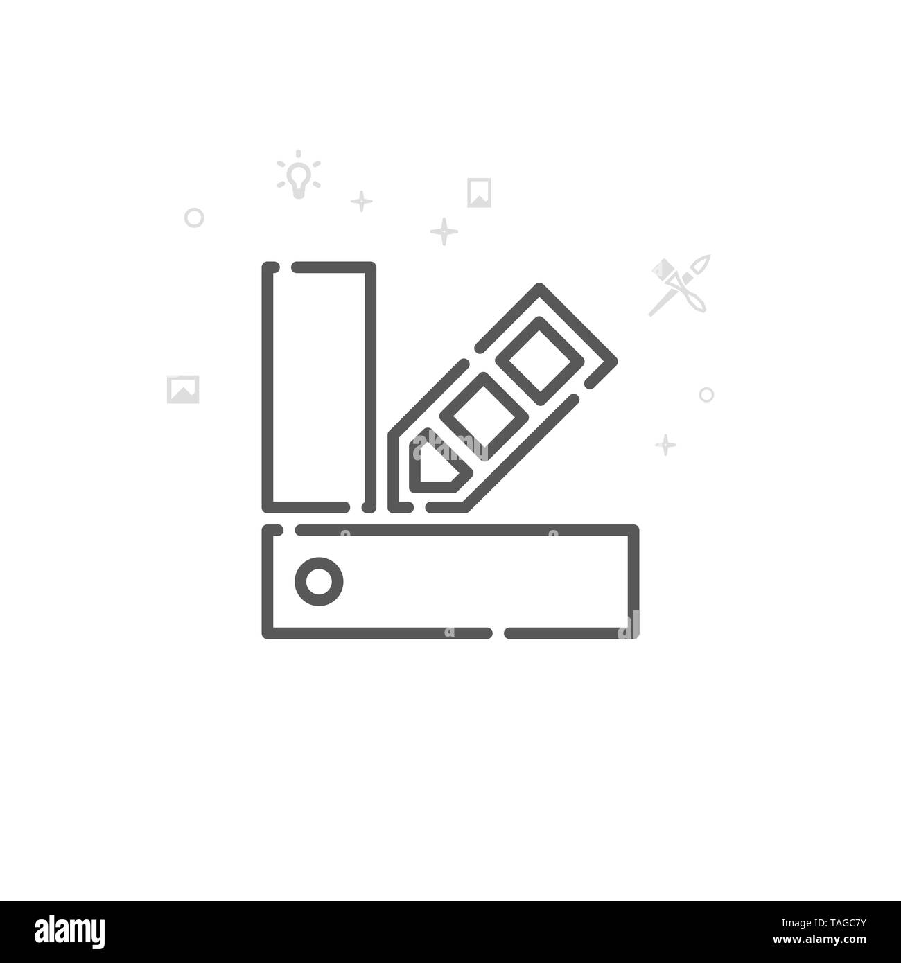 Farbe Ventilator Symbol Leitung. Kunst, Design und Kreativität Symbol, Piktogramm, Sign. Licht abstrakten geometrischen Hintergrund. Stockfoto