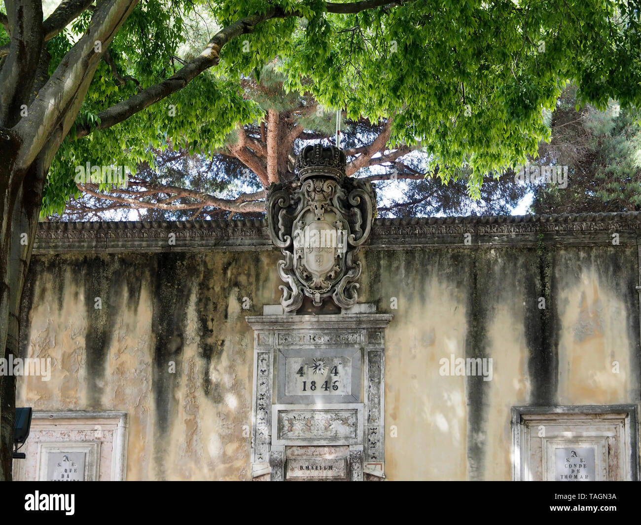 Eingang von Castelo de Sao Jorge in Lissabon Stockfoto