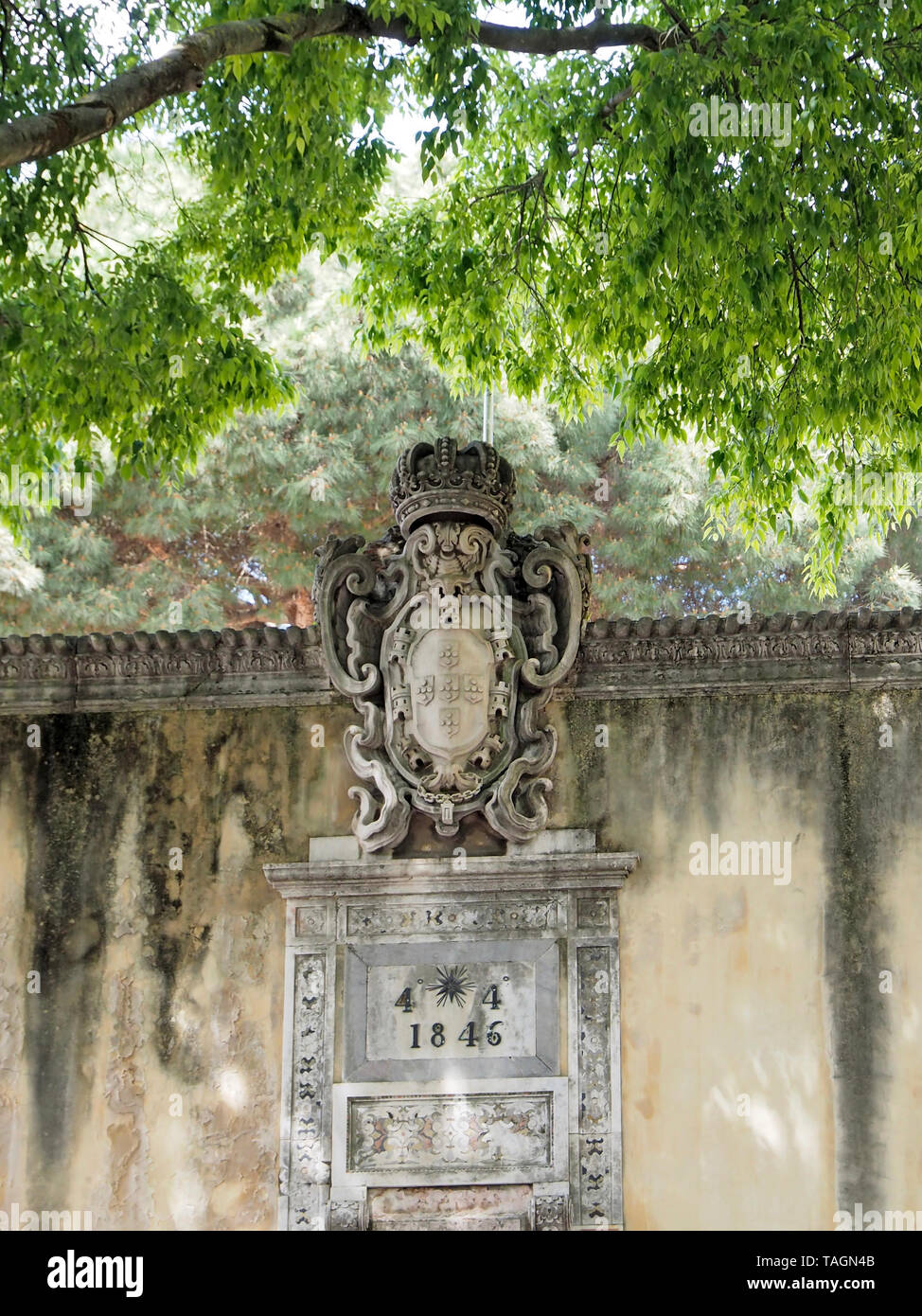 Eingang von Castelo de Sao Jorge in Lissabon Stockfoto