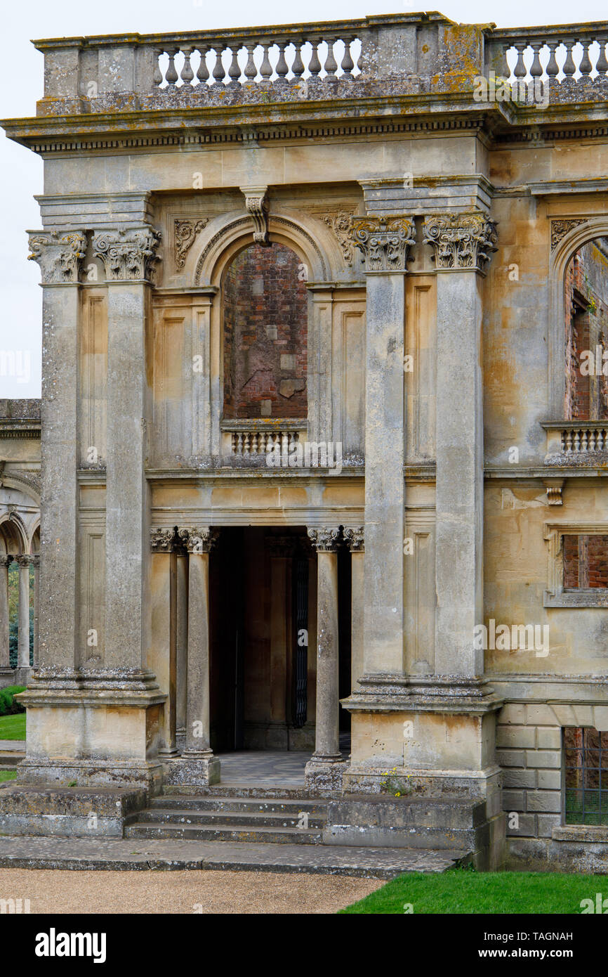 Hintere Aspekt Witley Court Worcestershire Stockfoto