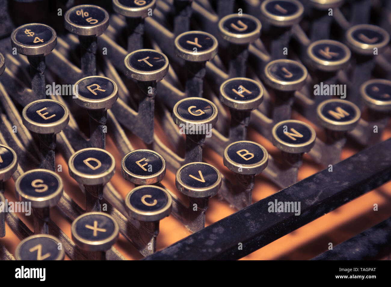 Altmodische Schreibmaschine Stockfoto