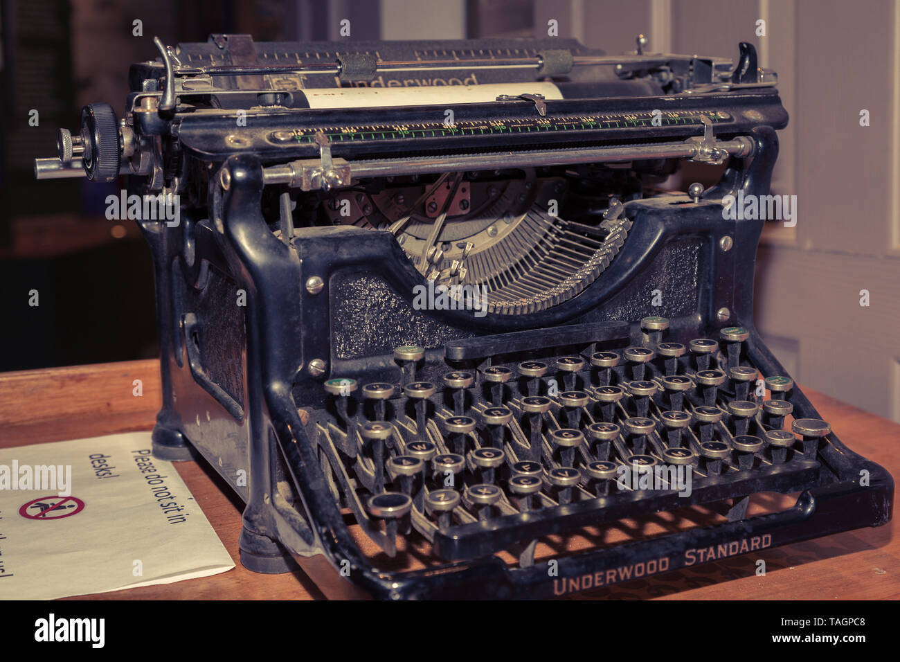 Altmodische Schreibmaschine Stockfoto