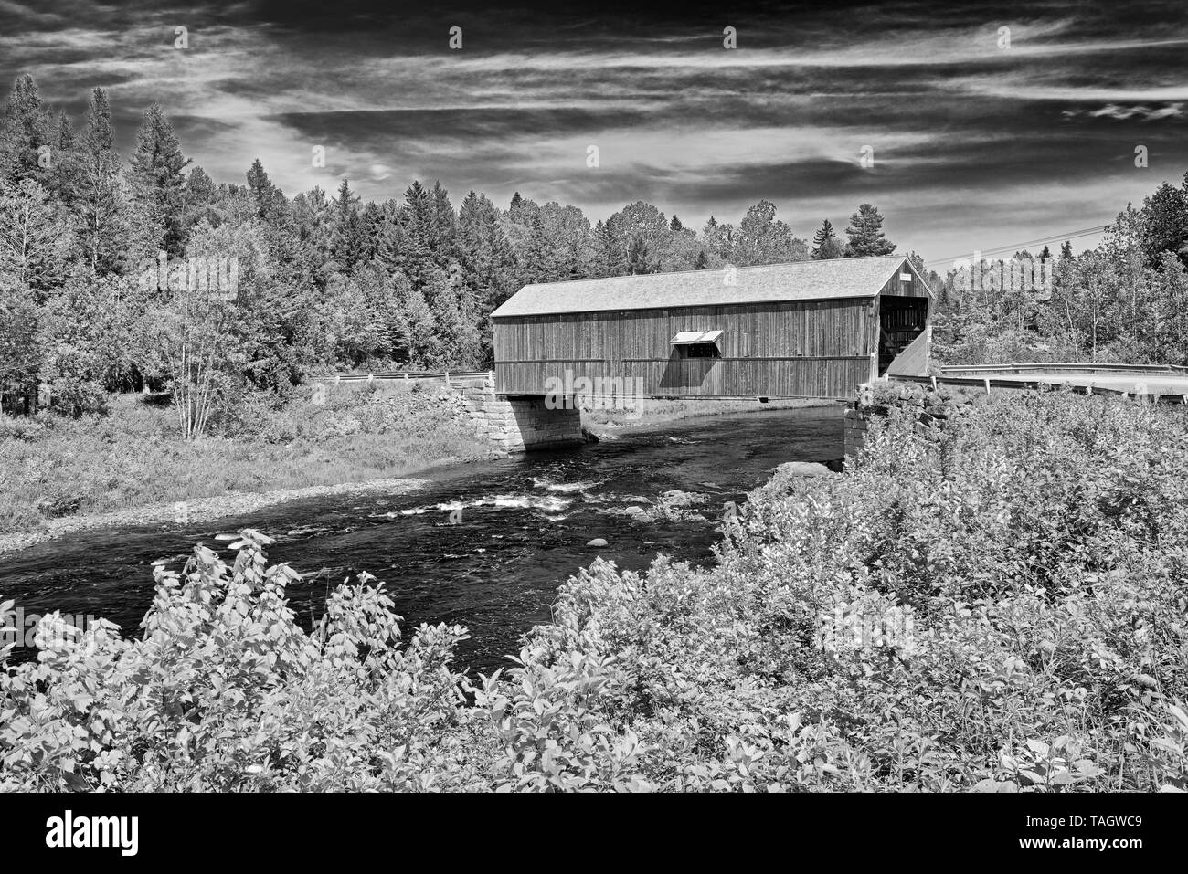 McCann oder Didgeguash River #4 Covered Bridge (1938) St. Martins, New Brunswick, Kanada Stockfoto