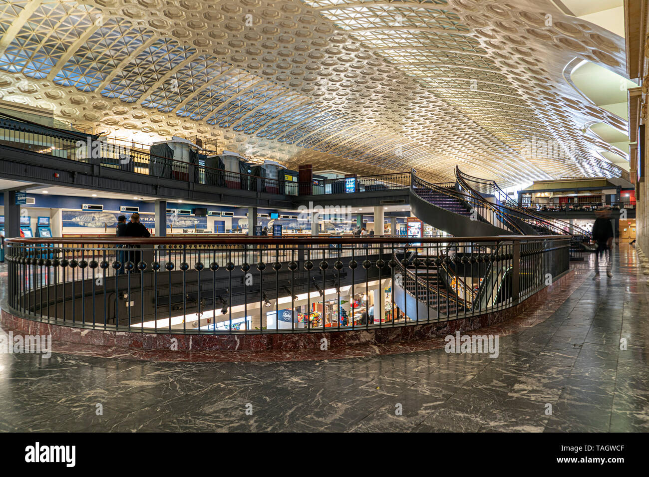 WASHINGTON, USA - 29. APRIL 2019 - Washington Union Station. Bahnhof erneuert ist einer der am meisten Verkehr Bahnhof in Maryland Stockfoto