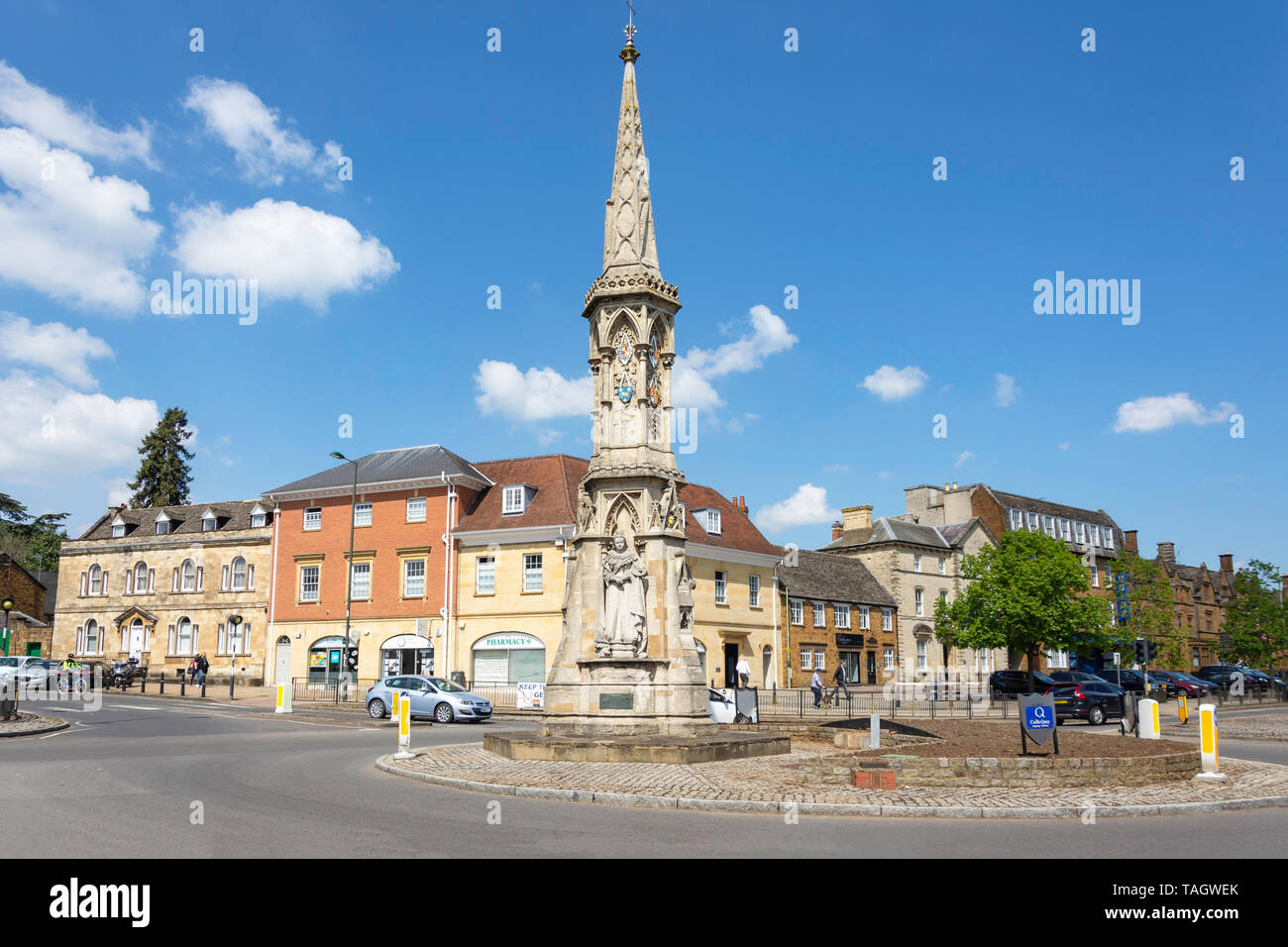 Banbury Cross, Pferdemesse, Banbury, Oxfordshire, England, Vereinigtes Königreich Stockfoto