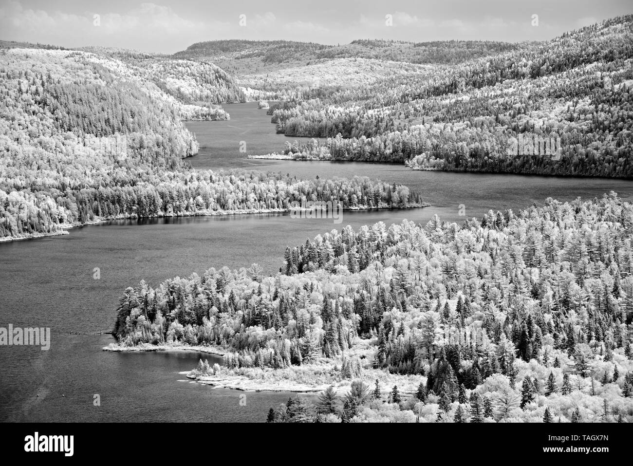 Ansicht von "Le Passage" Ausschau. La Mauricie Nationalpark Quebec Kanada Stockfoto