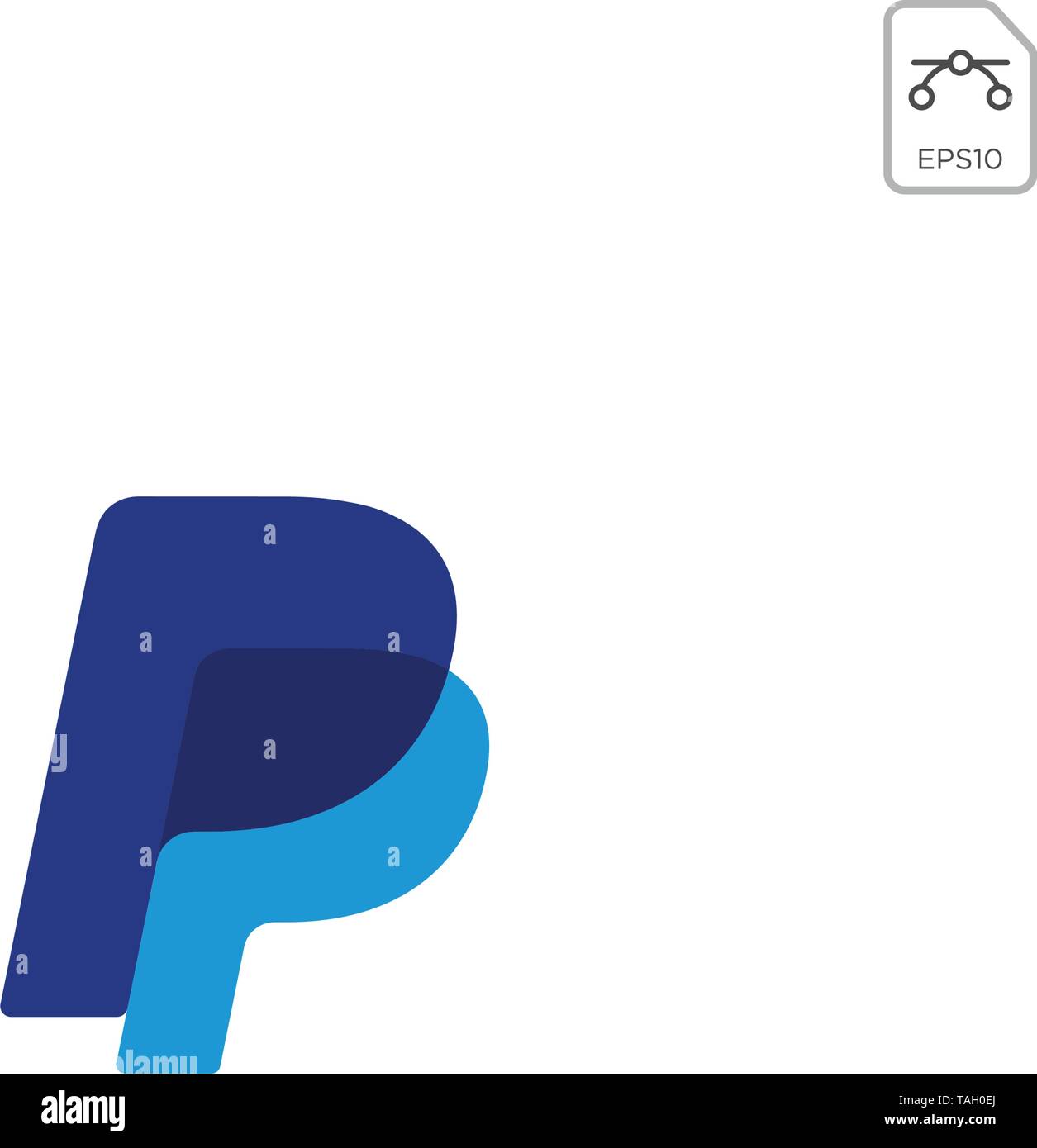 Paypal Symbol oder Logo vektor design isoliert Stock Vektor