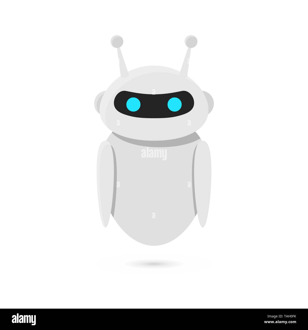 Roboter isoliert auf weißem Hintergrund. Bot-Design. Vector Illustration Stock Vektor