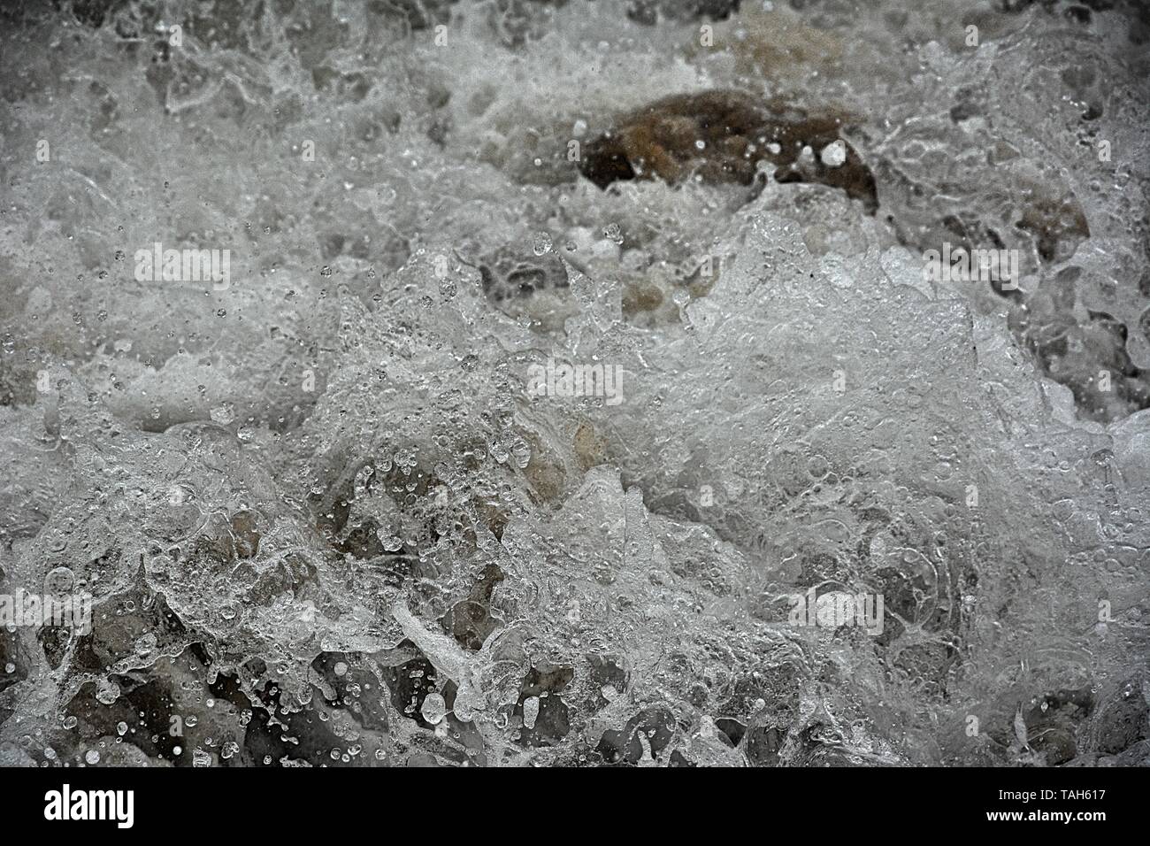 Das Wasser der Haitang Bay in der Nähe von Sanya, Hainan Island Stockfoto