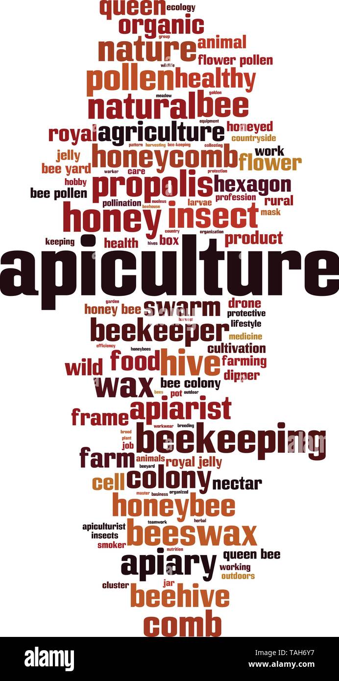 Bienenhaltung Wort cloud Konzept. Vector Illustration Stock Vektor