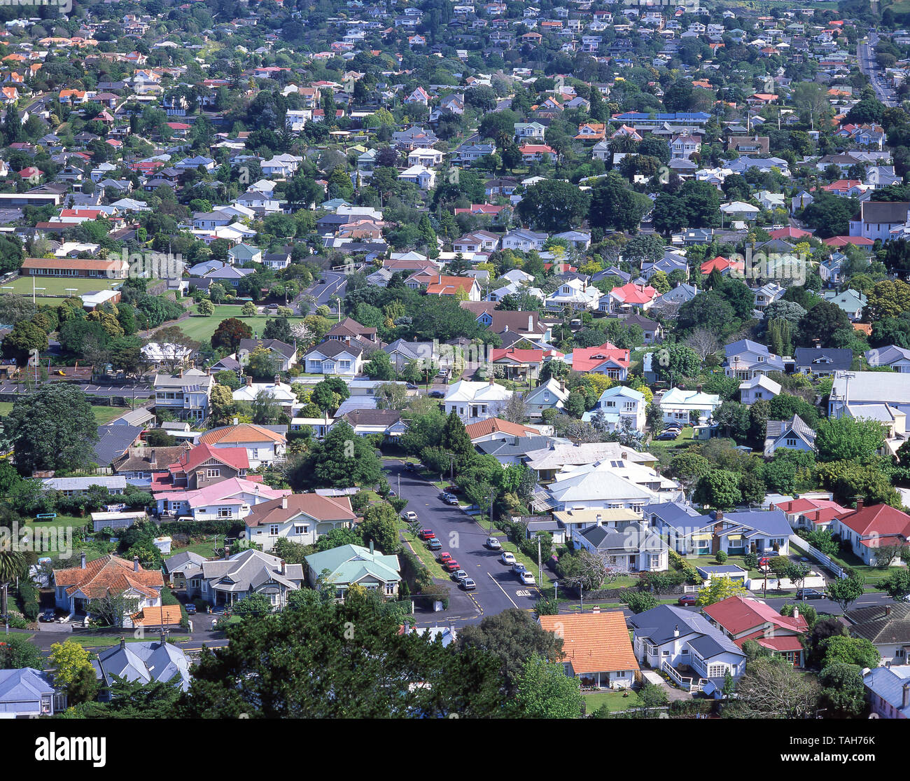 Mt Eden Vorort von Mt Eden Gipfel (Maungawhau), Auckland, Auckland, Neuseeland Stockfoto
