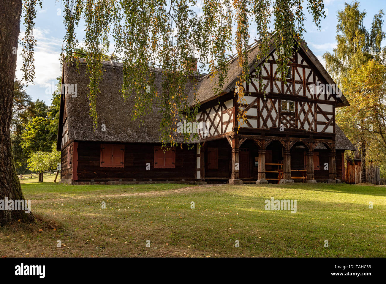 Museum der Volksarchitektur in Olsztynek, Polen Stockfoto