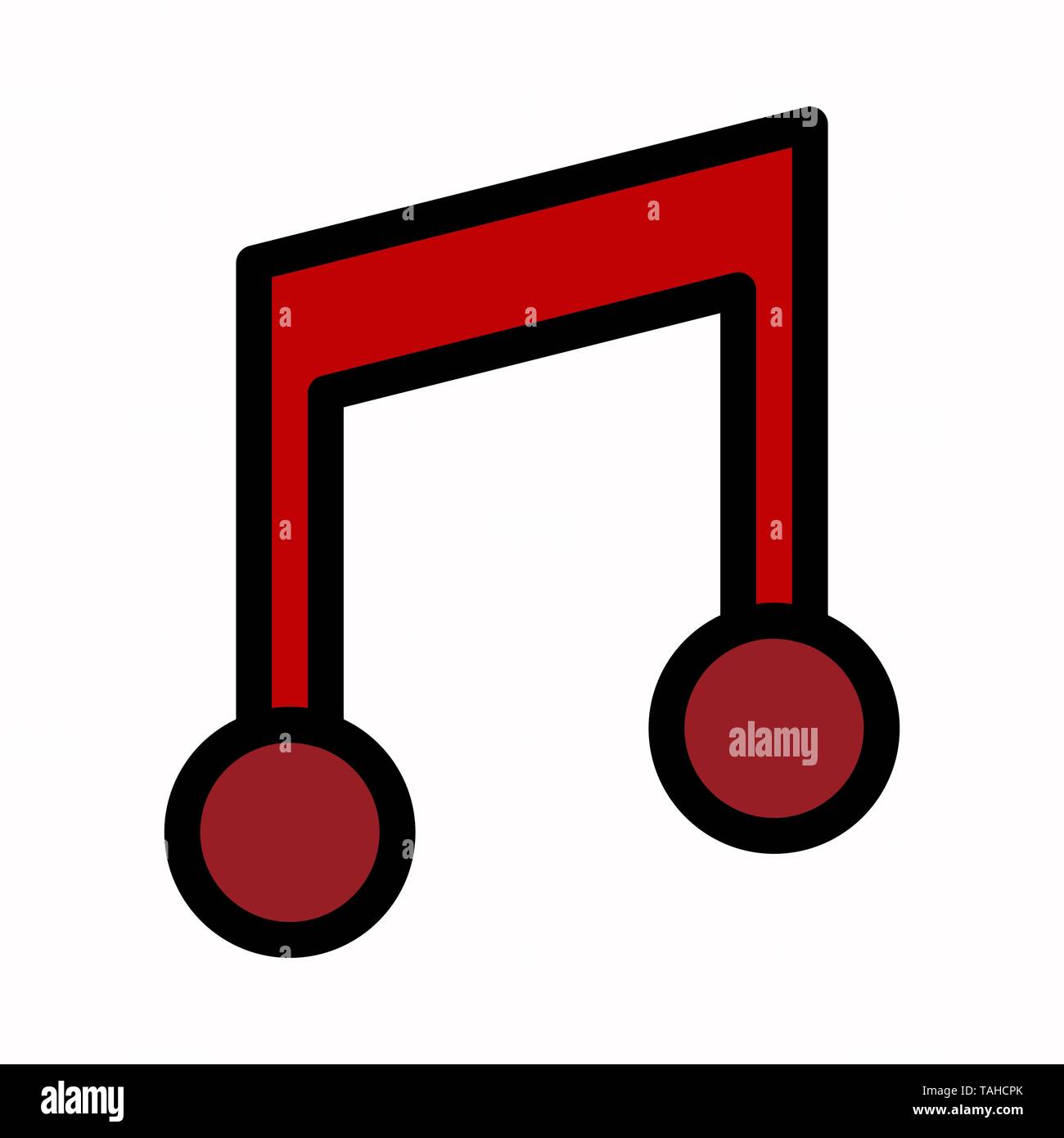 Symbol Musiknote vektor Symbol logo oder Illustration. Stock Vektor