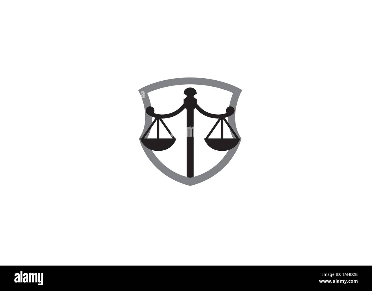 Kreative Skalierung Justizgesetz Logo Vektorsymbol Designabbildung Stock Vektor